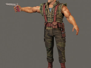 jack ohara the green beret from commandos Modelo 3D