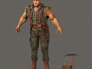 jack ohara the green beret from commandos Modelo 3D