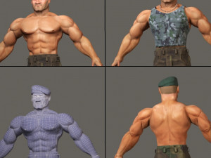 jack ohara the green beret from commandos Modelo 3D