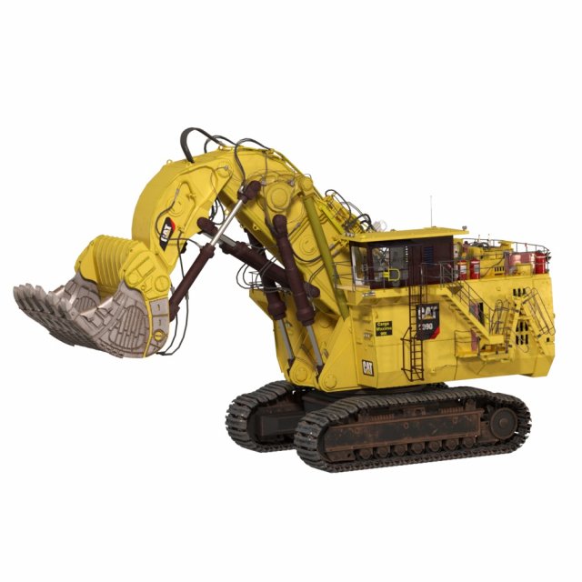 excavator caterpillar 6090 fs hydraulic front shovel 3D Model .c4d .max .obj .3ds .fbx .lwo .lw .lws
