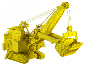 excavator ph 4100xpc ac electric rope shovel Model 3D