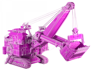 excavator ph 4100xpc ac electric rope shovel Model 3D