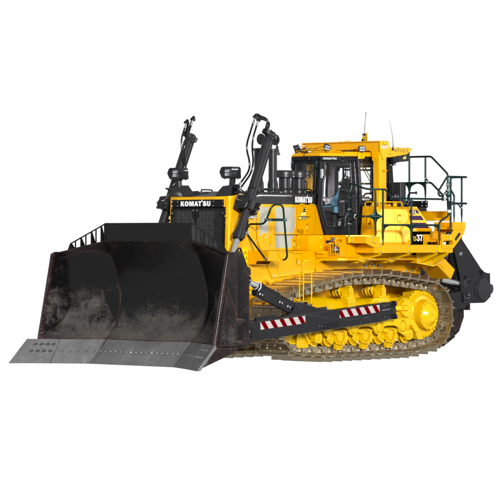 komatsu d375a-8 crawler dozer 3D Model .c4d .max .obj .3ds .fbx .stl .blend