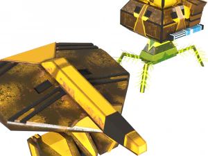 collection of fighter robots for roborumble game 3D Model