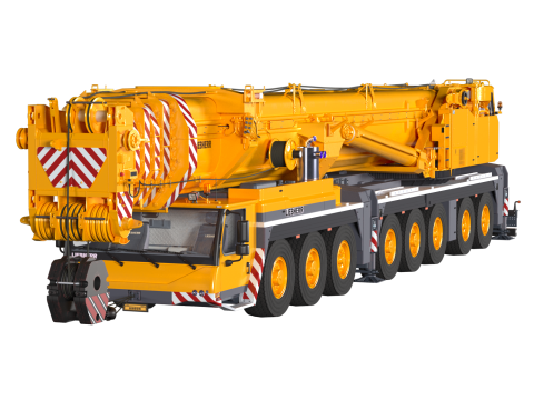 Liebherr Ltm 1500-81 electric mobile crane 3D Model