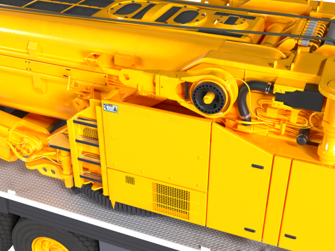 Liebherr Ltm 1500-81 electric mobile crane 3D Модель