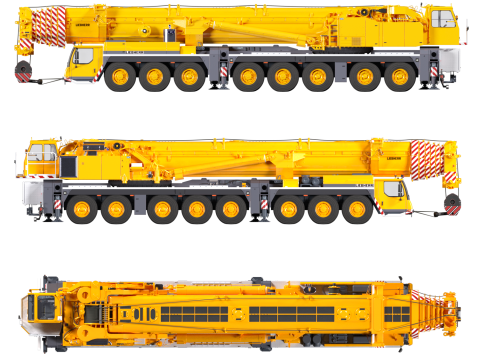 Liebherr Ltm 1500-81 electric mobile crane 3D Модель
