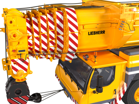 Liebherr Ltm 1500-81 electric mobile crane 3D Модель