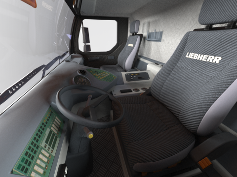 Liebherr Ltm 1500-81 electric mobile crane 3D Модель