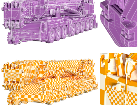 Liebherr Ltm 1500-81 electric mobile crane 3D Модель