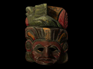 wooden mayan mask 3D Print Model