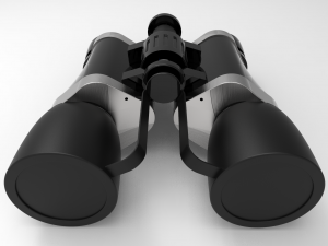 binocular with lens plugs Modelo 3D