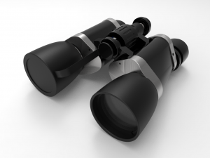 binocular with lens plugs 3D Model