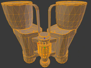 binocular with lens plugs 3D Model