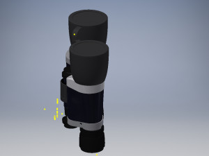 binocular with lens plugs 3D Model