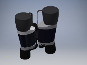 binocular with lens plugs 3D Model