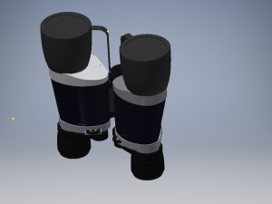 binocular with lens plugs 3D Model