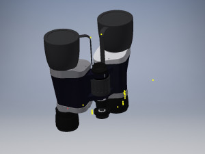 binocular with lens plugs 3D Model