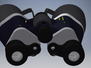 binocular with lens plugs 3D Model