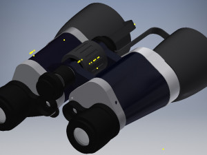 binocular with lens plugs 3D Model