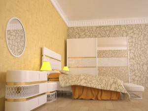 bedroom set 01 Modello 3D