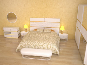 bedroom set 01 Modello 3D