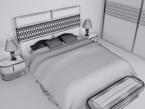bedroom set 01 Modello 3D
