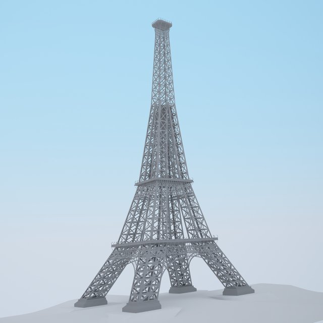 eiffel tower 3D Model .c4d .max .obj .3ds .fbx .stl .blend 