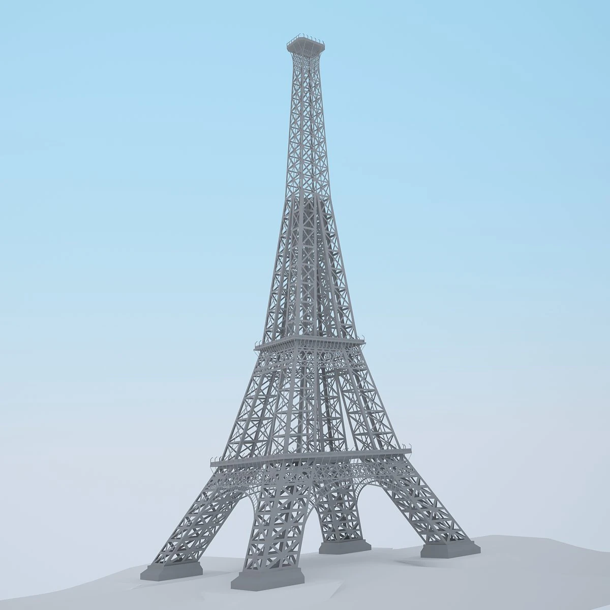 eiffel tower 3D Model .c4d .max .obj .3ds .fbx .stl .blend 