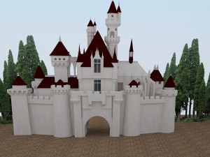 castle for game Model 3D