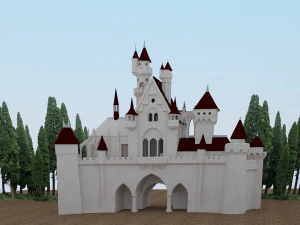castle for game 3D Model