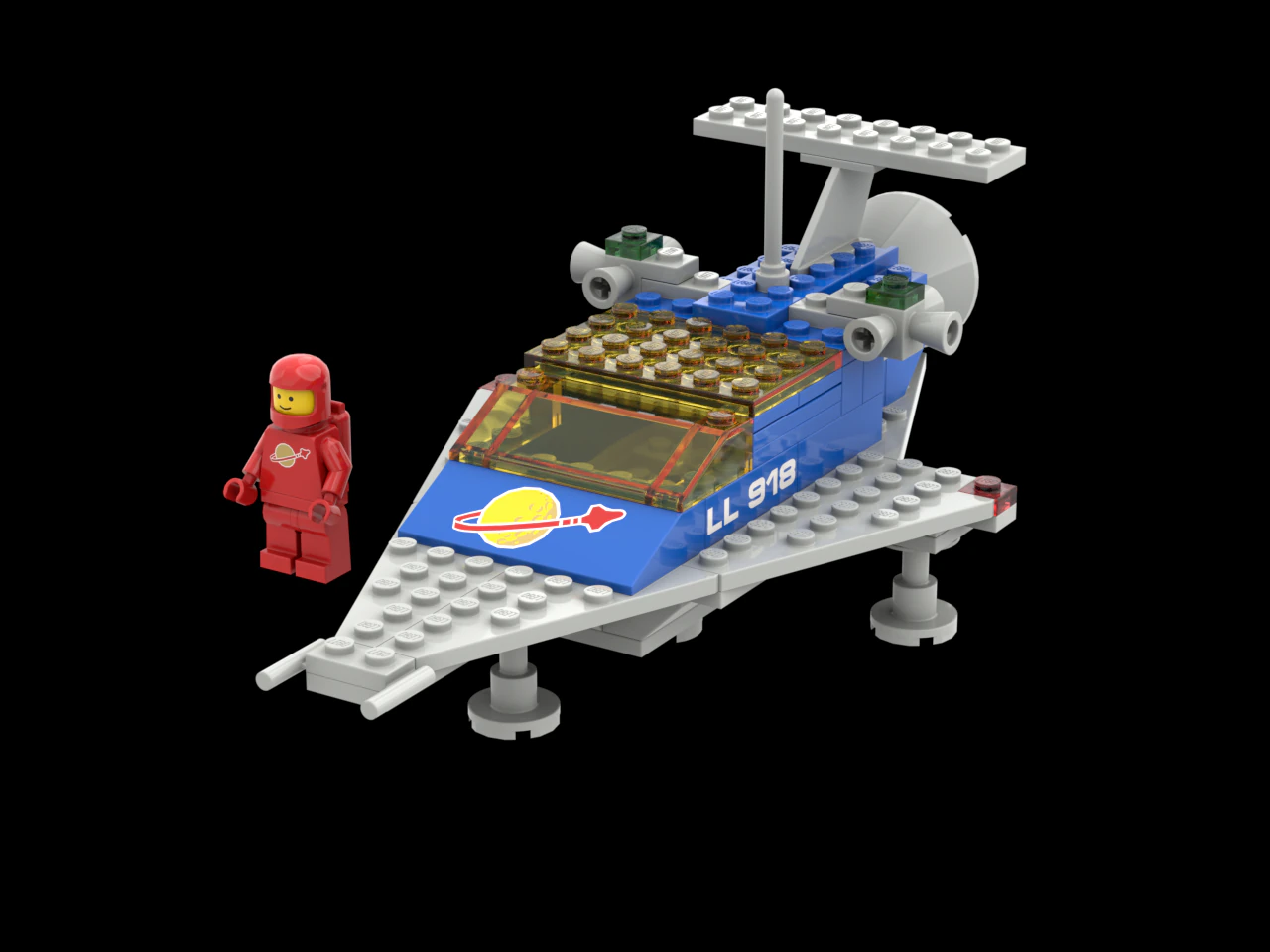 LEGO SPACE TRANSPORT LL918 1979 3D Model .c4d .max .obj .3ds .fbx .stl .blend 