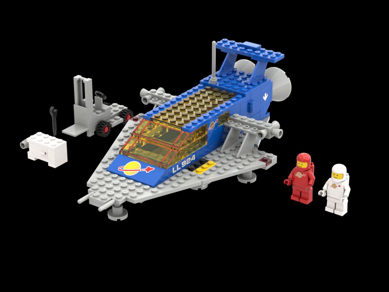 LEGO SPACE CRUISER LL924 1978 3D Model .c4d .max .obj .3ds .fbx .stl .blend 