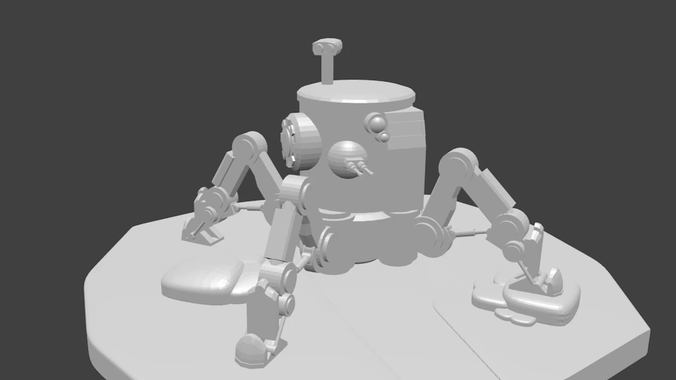 a walking bunker 3D Model .c4d .max .obj .3ds .fbx .stl .blend 