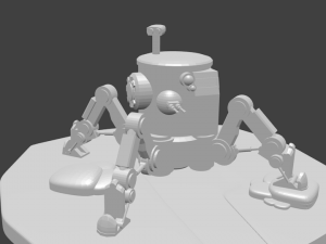 a walking bunker Model 3D