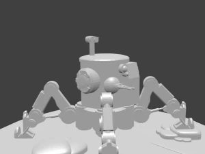 a walking bunker 3D Model