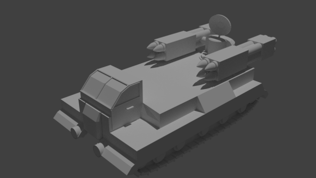 anti air rocket tank Model 3D .c4d .max .obj .3ds .fbx .stl .blend 