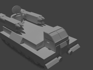 anti air rocket tank Model 3D