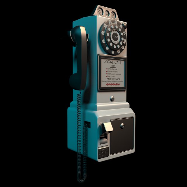 telephone 3D Model .c4d .max .obj .3ds .fbx .stl .blend 
