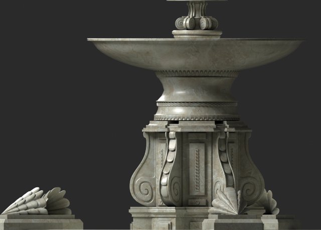 fountain 3D-Modell .c4d .max .obj .3ds .fbx .stl .blend 