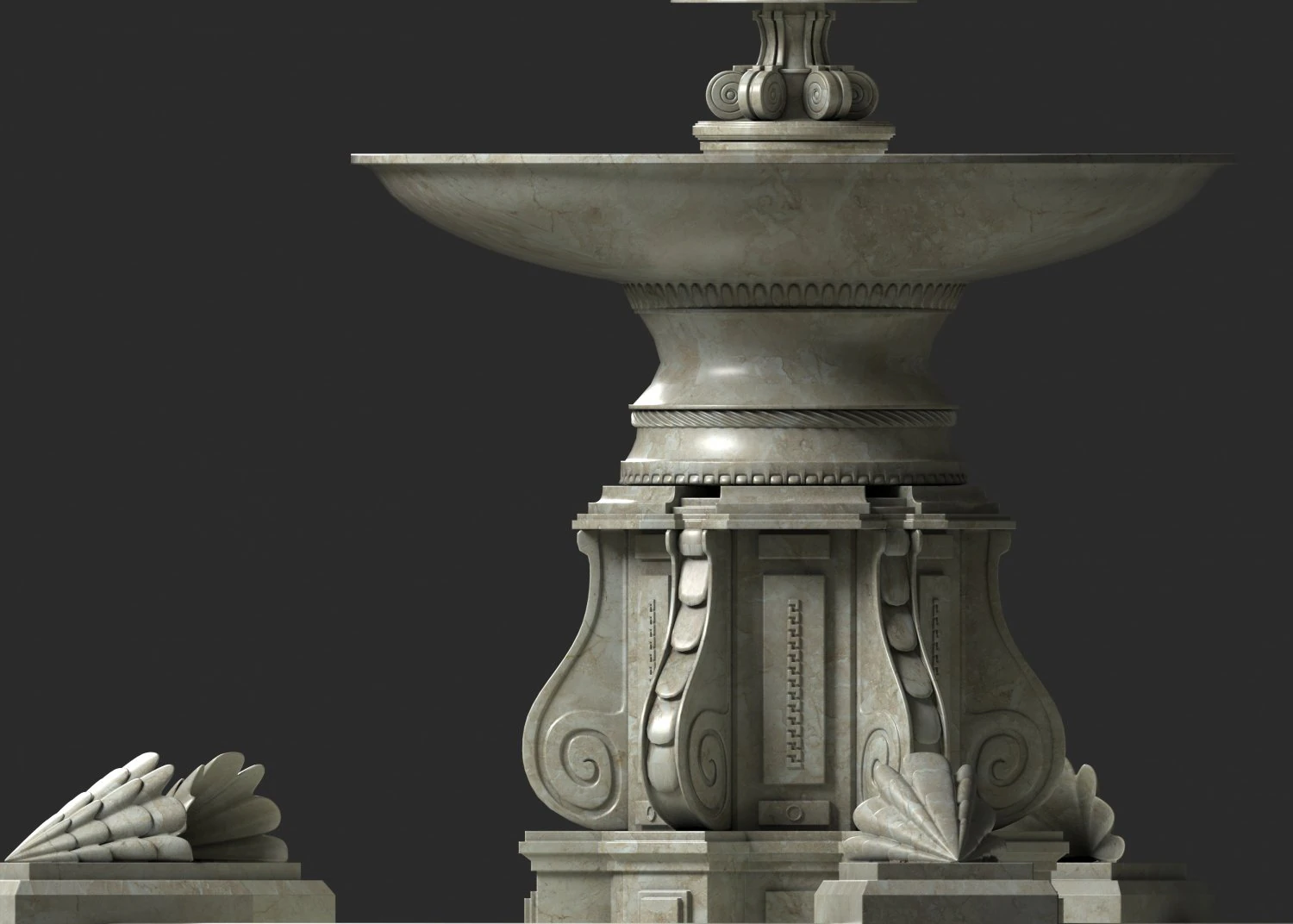 fountain 3D Model .c4d .max .obj .3ds .fbx .stl .blend 