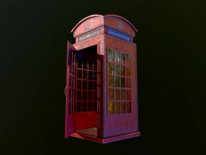 Telephone booth 3D Model