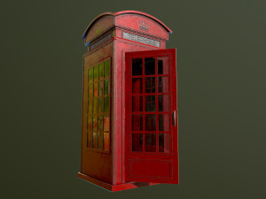 Telephone booth Modèle 3D