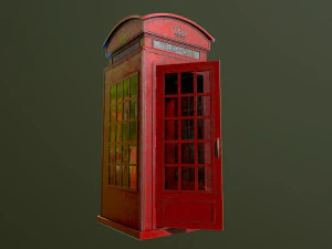 Telephone booth 3D Model