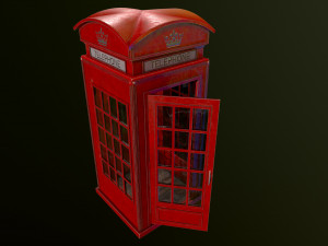 Telephone booth Modèle 3D