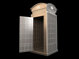 Telephone booth 3D Model