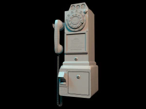 Telephone booth 3D Model