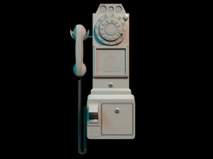 Telephone booth 3D Model