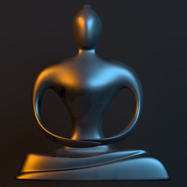 statue of monk Modelo 3D .c4d .max .obj .3ds .fbx .stl .blend 