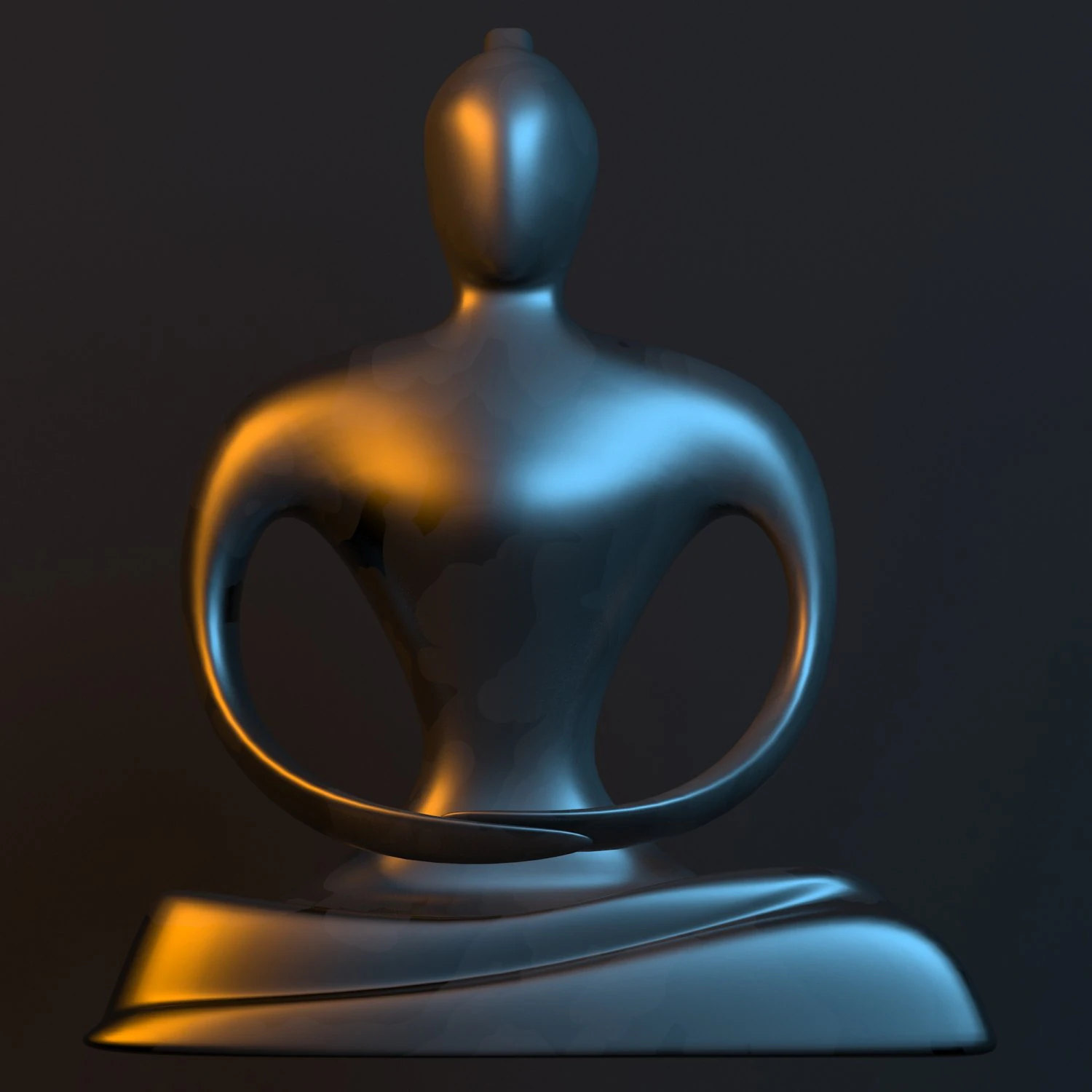 statue of monk 3D Model .c4d .max .obj .3ds .fbx .stl .blend 